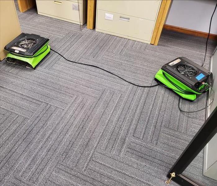 equipment on company carpet
