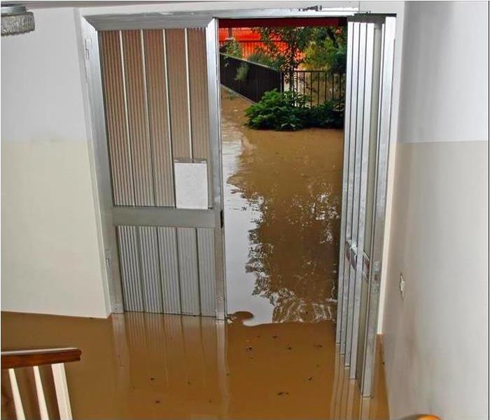 Flood damage in a home